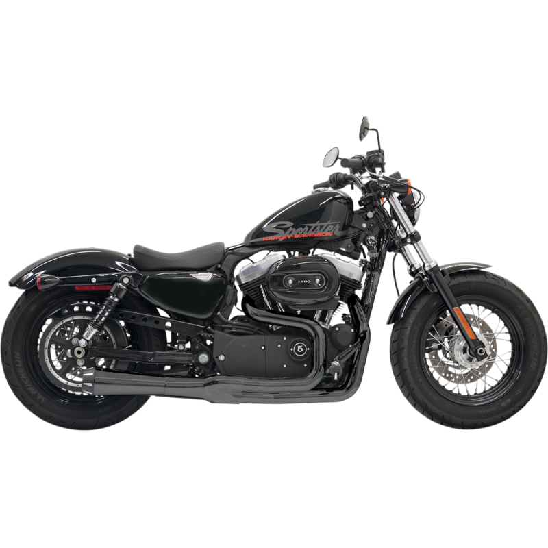 BASSANI XHAUST 04-13 XL MEGA POWER 2:1 FS BLACK 1X22RB