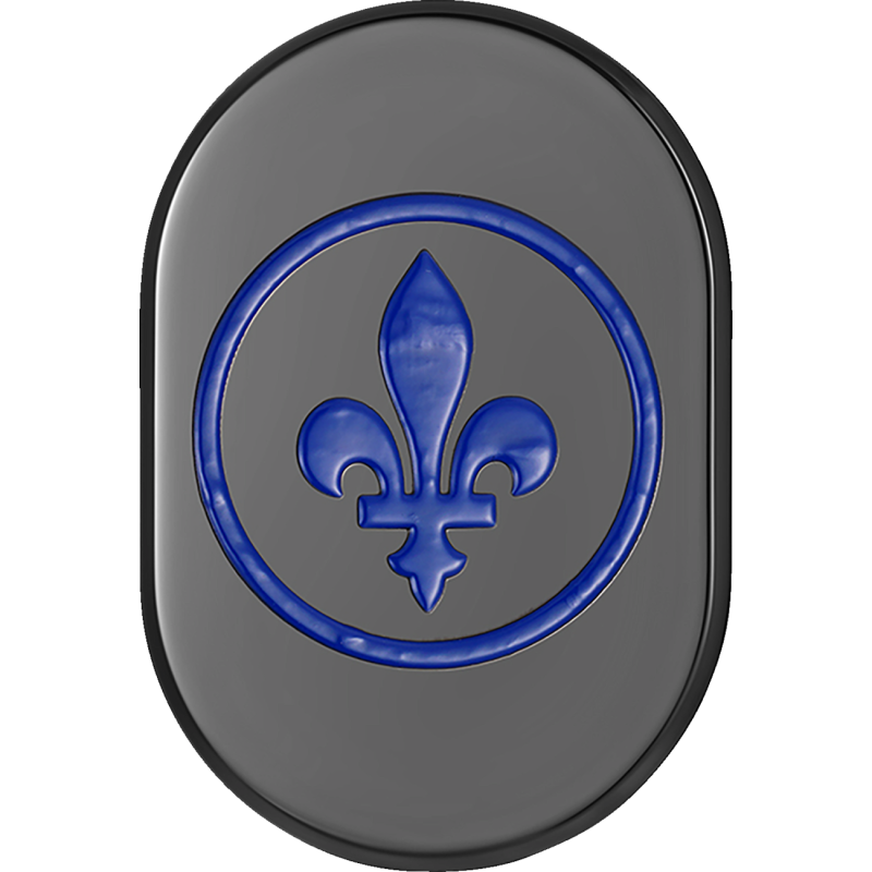 FIGURATI DESIGNS BLUE FLEUR-DE-LIS ANTENNA COVER BLACK RIGHT FD05-AC-BLK-RT