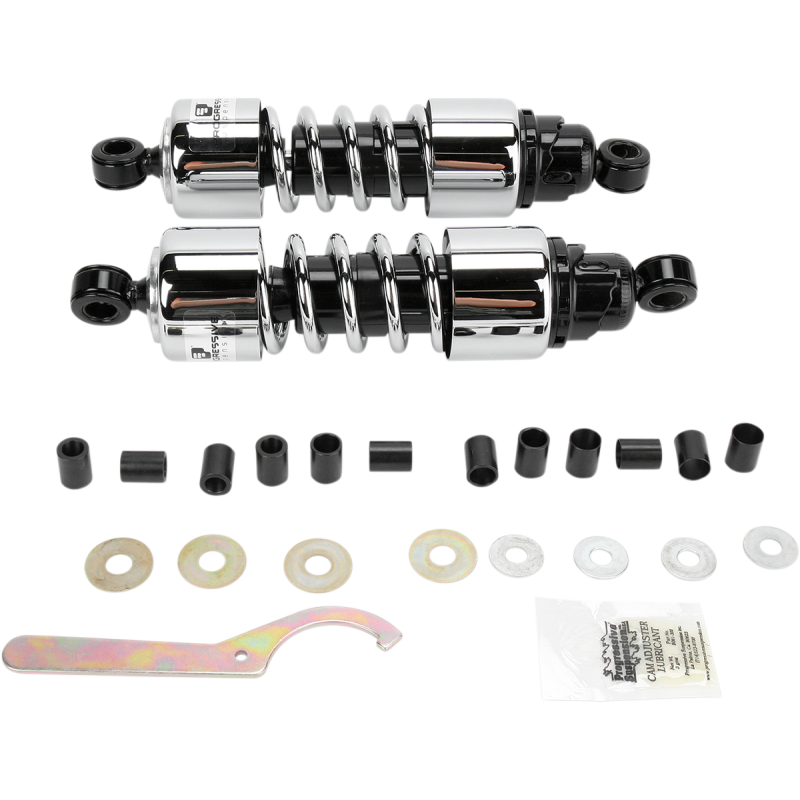 PROGRESSIVE SUSPENSION 412 CRUISER SERIES SHOCKS - CHROME - 11.5" - STANDARD 412-4254C