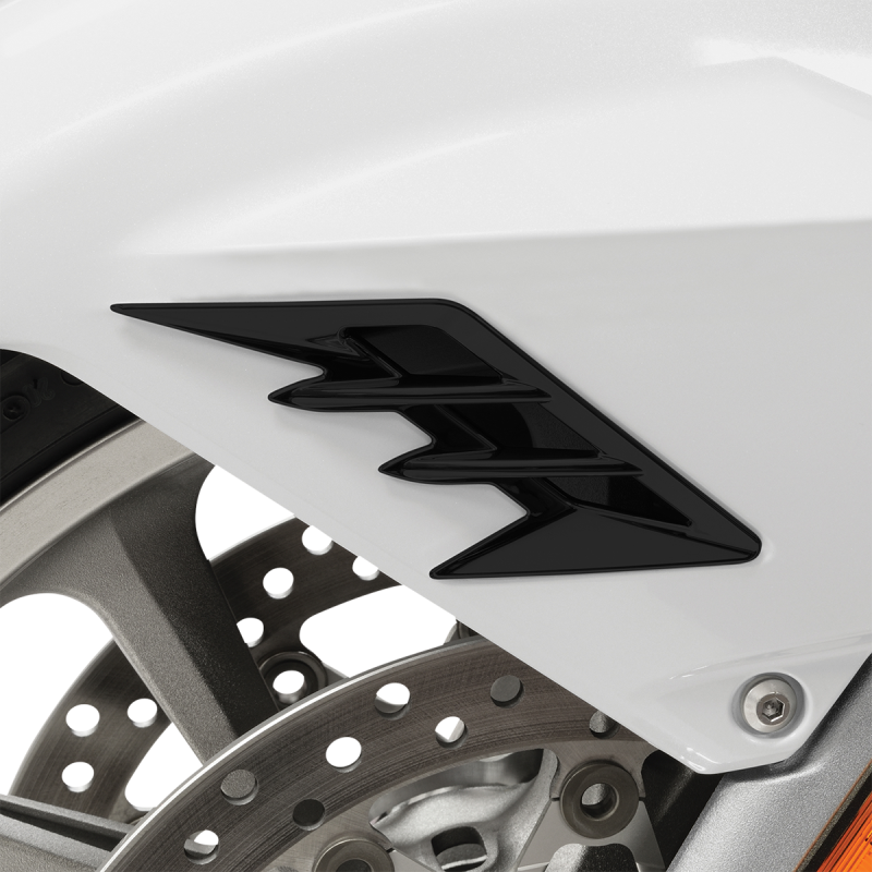 SHOW CHROME FRONT FENDER VENT ACCENT BK  PR 52-959BK