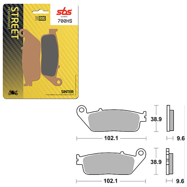 SBS PERFORMANCE HS SINTER BRAKE PAD  6250700100