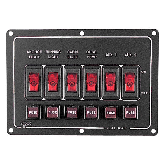 SEADOG ALUMINUM HORIZONTAL SWITCH PANEL 422210-1