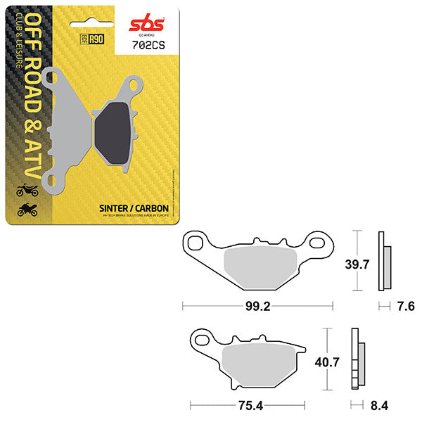 SBS CLUB, TRAILS & LEISURE CARBON BRAKE PAD  6330702100