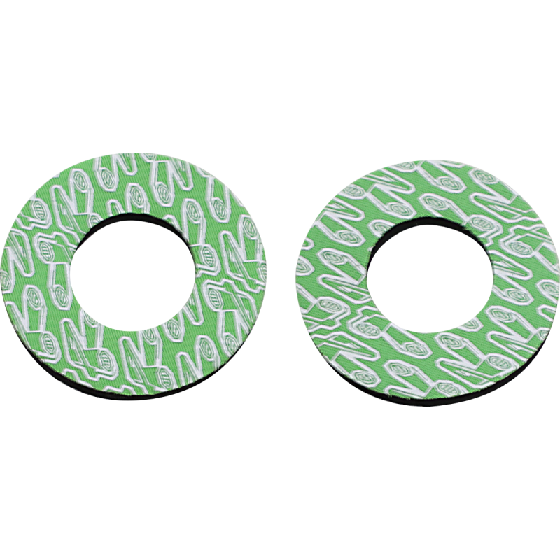 RENTHAL GRIP DONUTZ WHITE ON GREEN RENTHAL G203