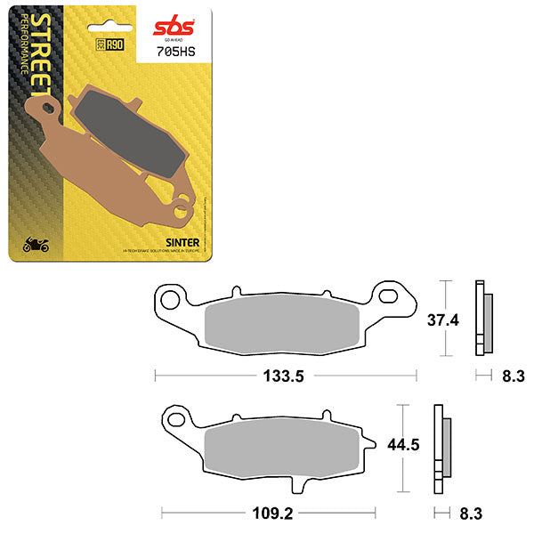 SBS PERFORMANCE HS SINTER BRAKE PAD  6250705100