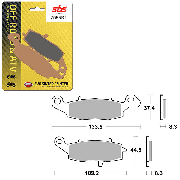 SBS EVO SINTER BRAKE PAD  1628705