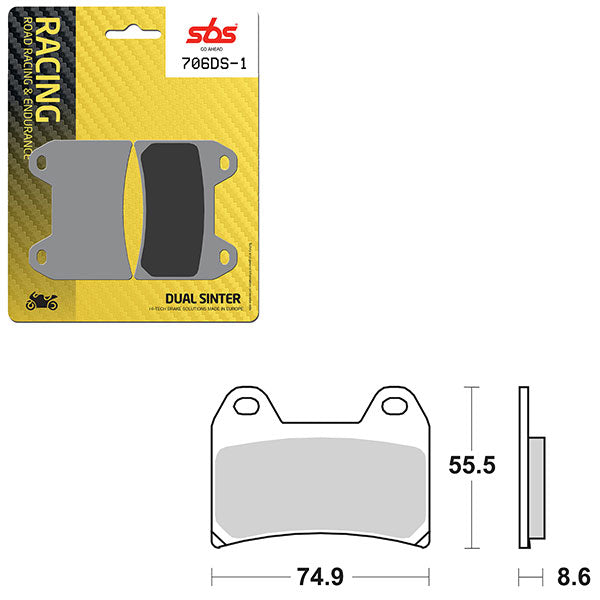 SBS DS-1 DUAL SINTER DYNAMIC RACING CONCEPT PAD  6370706106