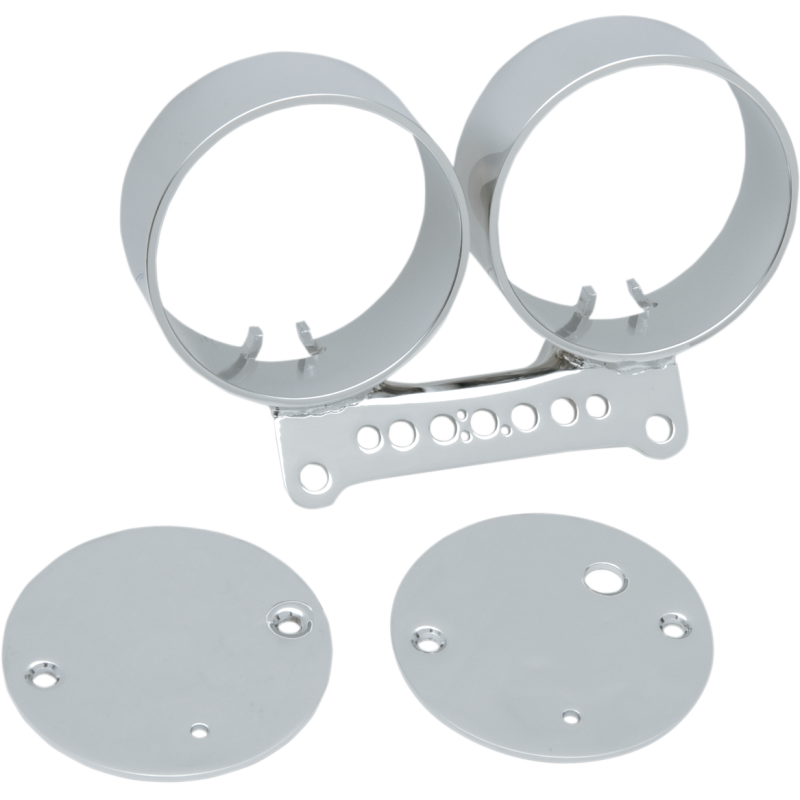DRAG SPECIALTIES 99-05FXD DUAL GAUGE BRACKET CHR 2210-0198