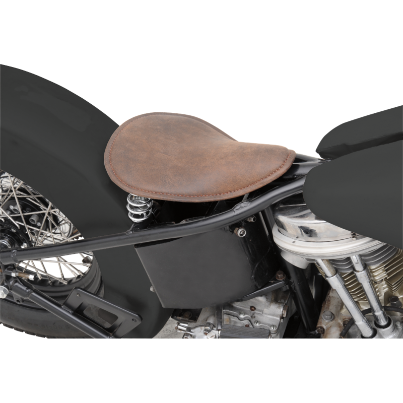 DRAG SPECIALTIES SPR SOLO SEAT DISTRESS BRN LEATHER 0806-0039