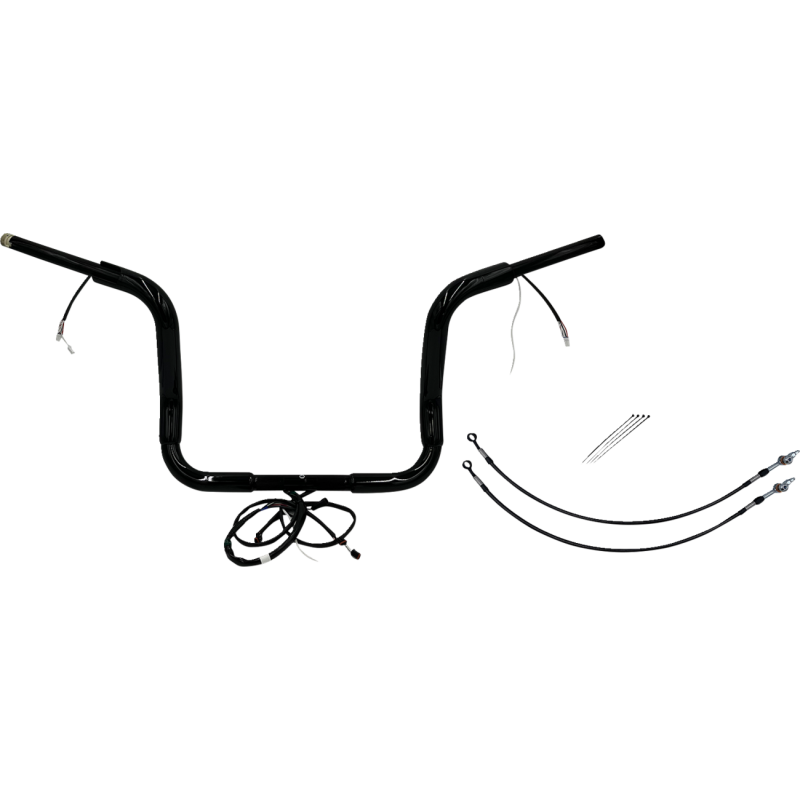 FAT BAGGERS INC HANDLEBAR KIT - POINTED TOP - 12" - BLACK 801512-B
