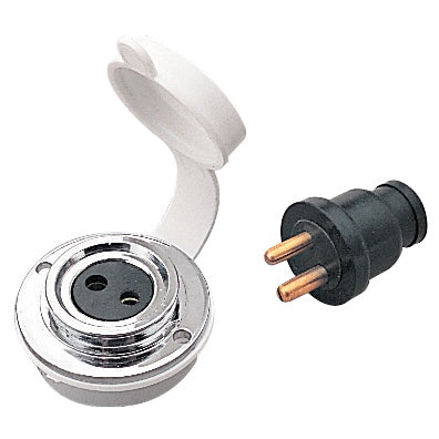 SEADOG CHROME BRASS POLARIZED CABLE OUTLET 426142-1