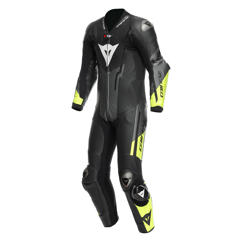 DAINESE MISANO 3 PERF D-AIR 1PC LTHR BLK/ANT/FL-YEL 54 1D10031-P18-54