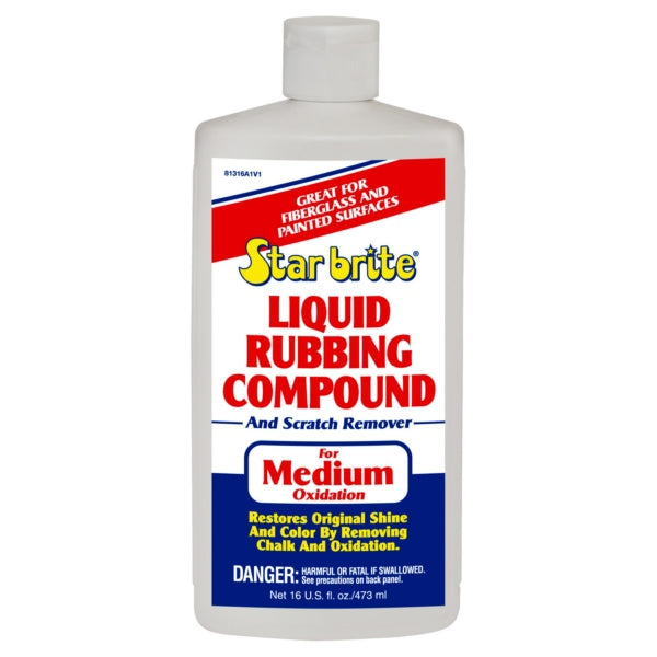 STARBRITE LIQUID RUBBING COMPOUND 16OZ. 081316PC