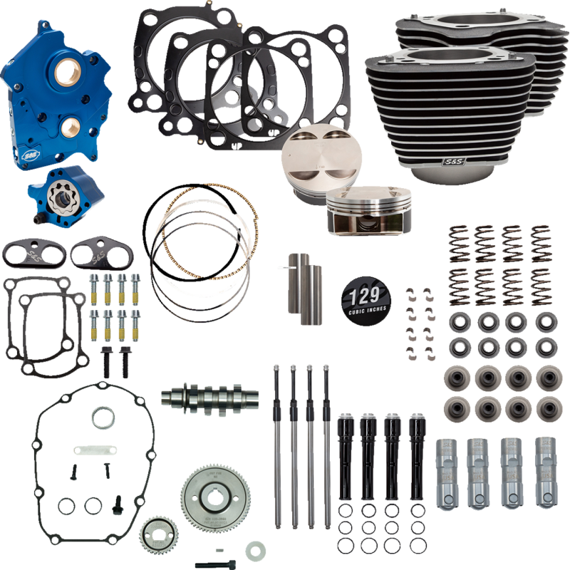 S&S CYCLE 129” BLACK W/HIGHLIGHT (OIL / GEAR / BLACK) 310-1227