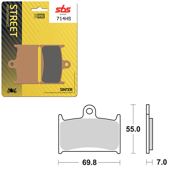 SBS PERFORMANCE HS SINTER BRAKE PAD  6250714100