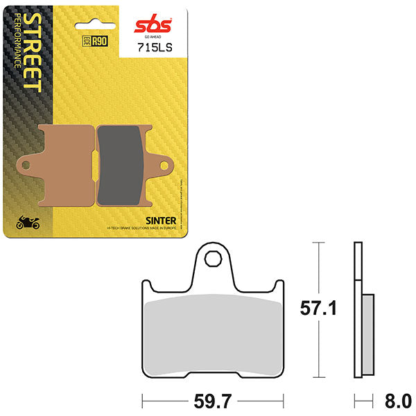 SBS PERFORMANCE LS SINTER BRAKE PAD  6260715100