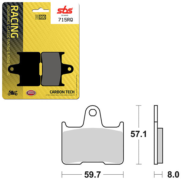 SBS ROAD RACING & TRACKDAYS CARBON TECH BRAKE PAD  6210715100