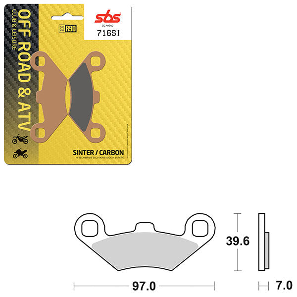 SBS ATV/UTV SINTER BRAKE PAD  6240716100