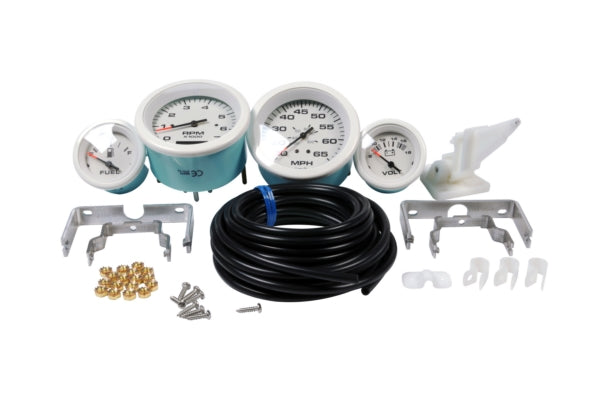 SIERRA 4 GAUGE SET, ARCTIC - TACH/HR 69710P