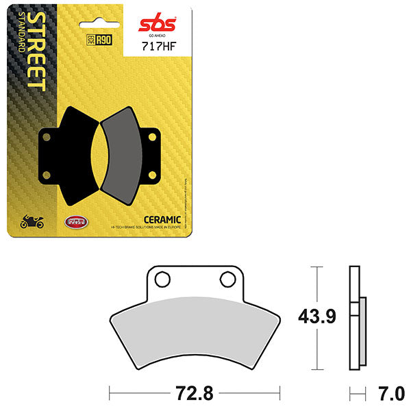 SBS ATV/UTV CERAMIC BRAKE PAD  6190717100