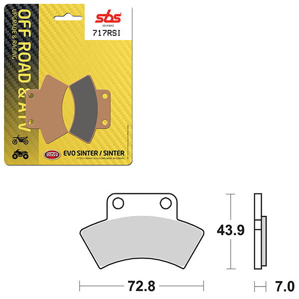 SBS EVO SINTER BRAKE PAD  6280717100