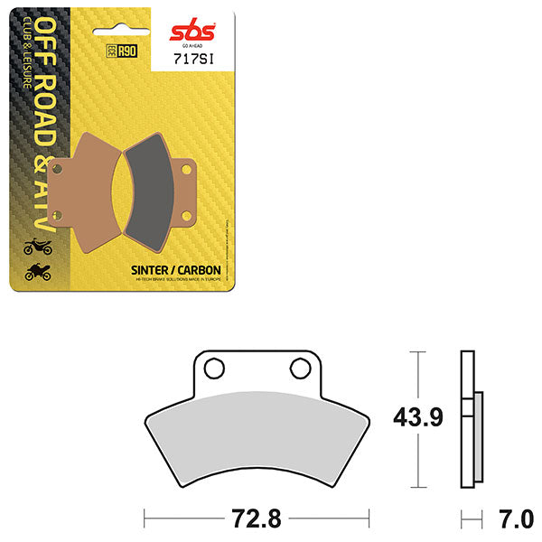 SBS ATV/UTV SINTER BRAKE PAD  6240717100