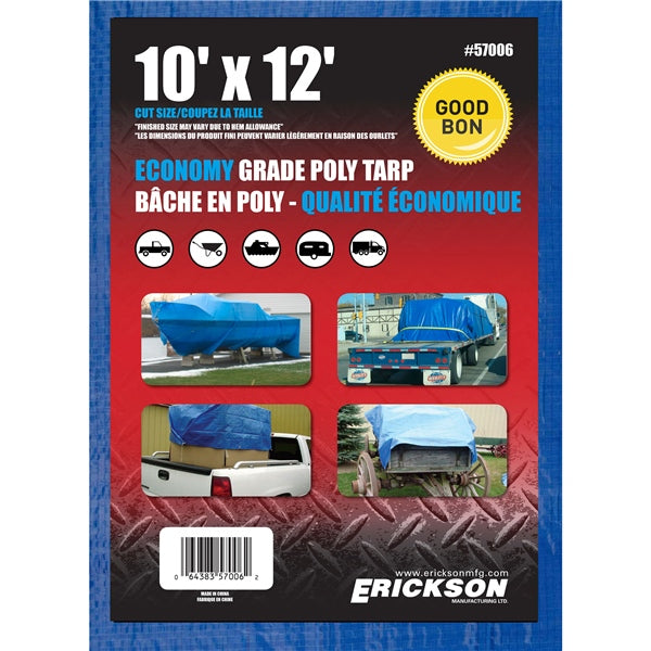 ERICKSON BLUE TARP 10X12 57006
