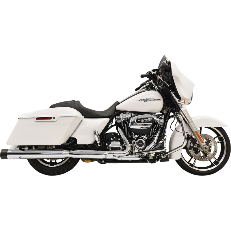 BASSANI XHAUST 17-UP FL MUFFLERS 4" STRGHT CAN  CHR/BLK TIPS 1F72DNT5