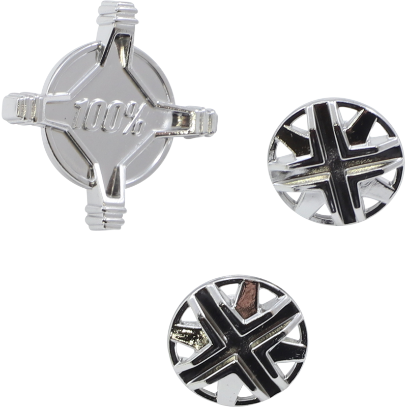100% STATUS VISOR SCREW KIT SILVER 89036-00002