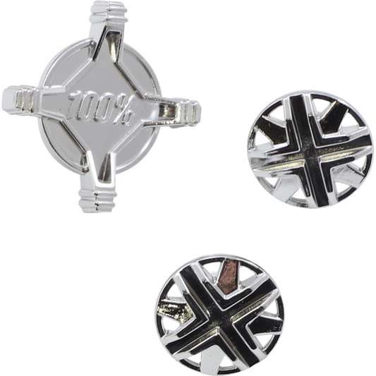 100% STATUS VISOR SCREW KIT SILVER 89036-00002