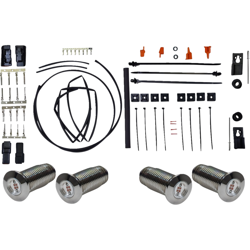 PAUL YAFFE BAGGER NATION LIGHTNING BOLTS KIT - RUN/BRAKE/TURN - CHROME PYO:BB-LB-C