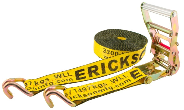 ERICKSON RATCHET W/J-HOOKS 2  X30  10,000 LBS 08510