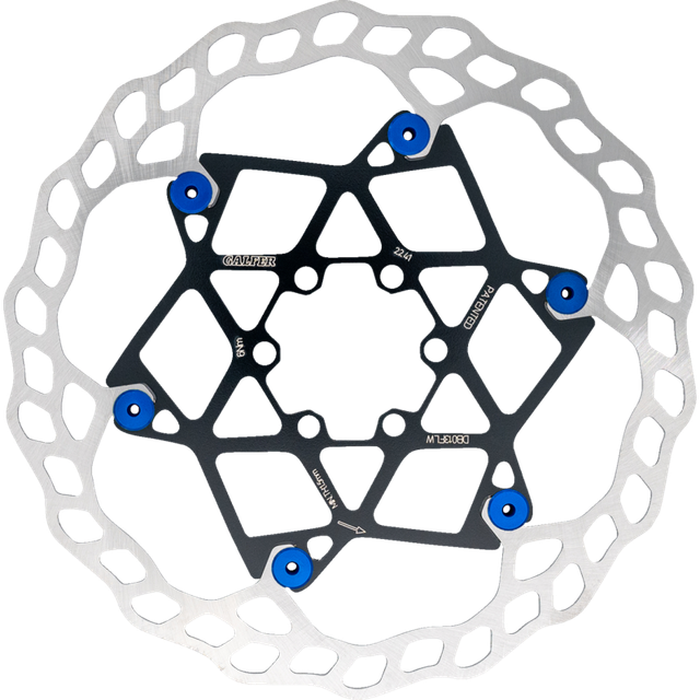 GALFER 180MM ,2MM BICYCLE FLOATING ROTOR W/BLUE BUTTONS DB013FLWB
