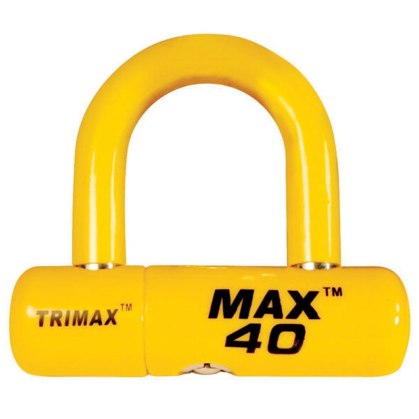 TRIMAX DISC U-LOCK W/1/2" SHACKLE YE TRIMAX MAX40YL(LASERKEY)