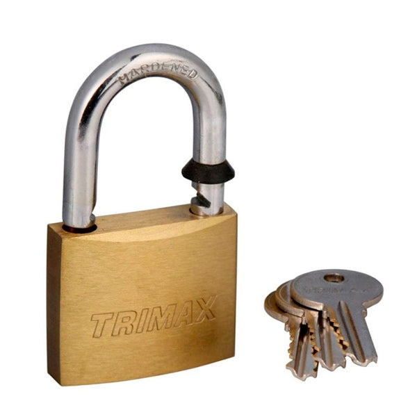 TRIMAX PADLOCK BRASS .87?X1/4? QTY2 TRIMAX TPB87