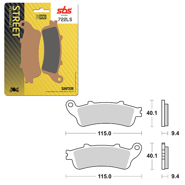 SBS PERFORMANCE LS SINTER BRAKE PAD  6260722100