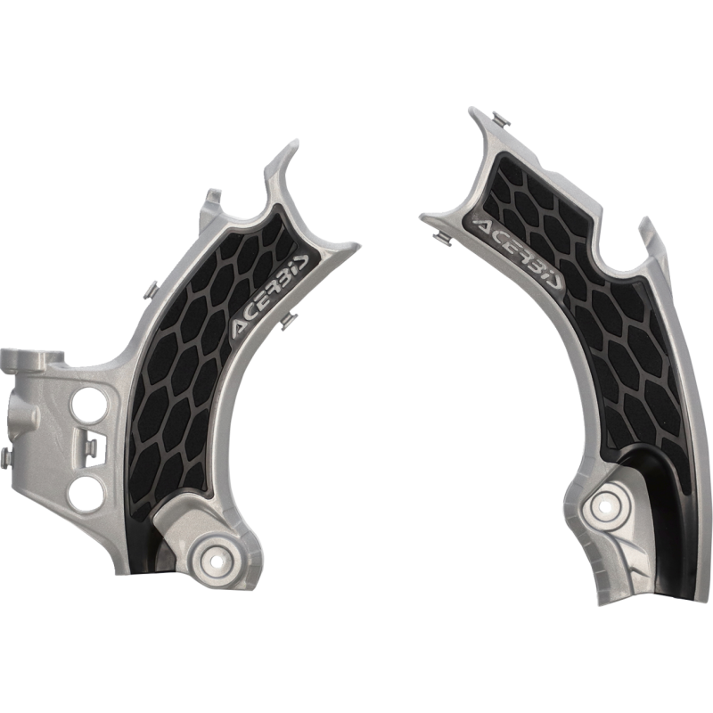 ACERBIS FRAME GUARDS-XGRIP CRF250R/RX:22,CRF450R/RX:21-22 SILVER/BLK 2911441015