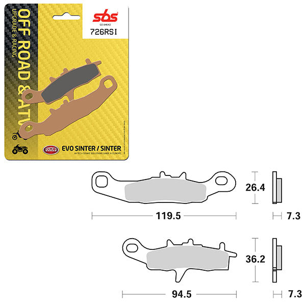 SBS EVO SINTER BRAKE PAD  6280726100