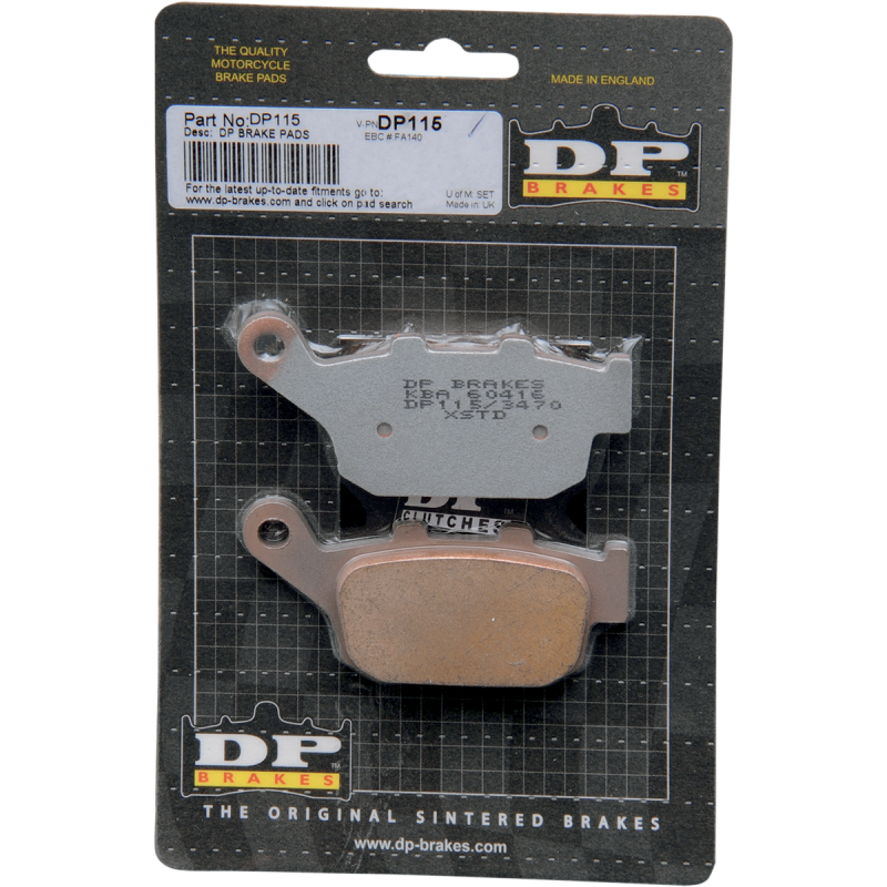 DP BRAKES DP115 STANDARD COMPOUND BRAKE PAD SET DP115