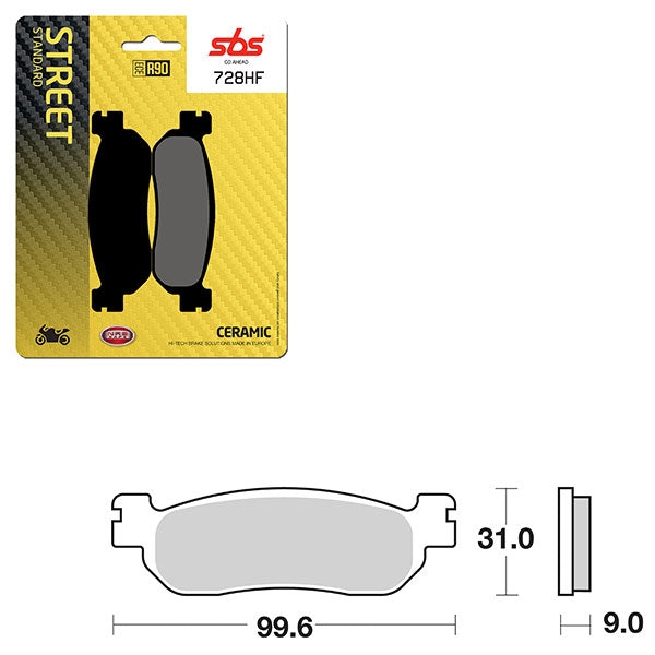 SBS ATV/UTV CERAMIC BRAKE PAD  6190728100