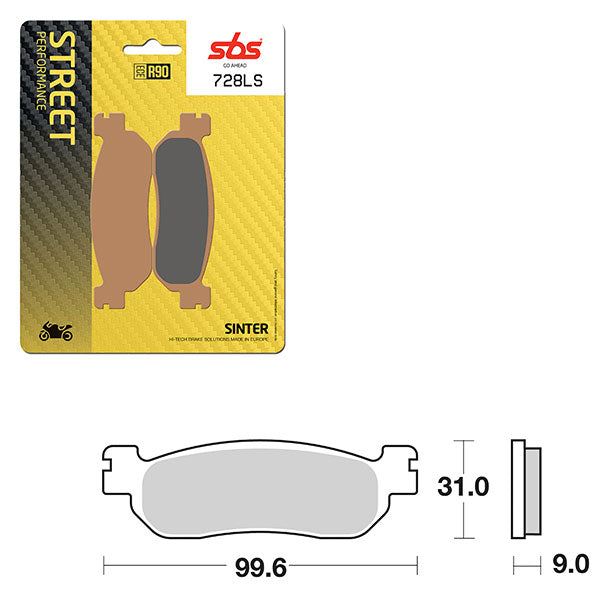 SBS PERFORMANCE LS SINTER BRAKE PAD  6260728100