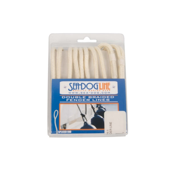 SEADOG DBLE BRAIDED FENDER LINE 1/4  X6  WH 302106006WH-1