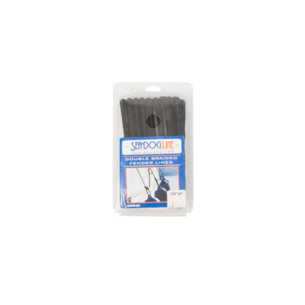 SEADOG DBLE BRAIDED FENDER LINE 3/8  X6   BK 302110006BK-1