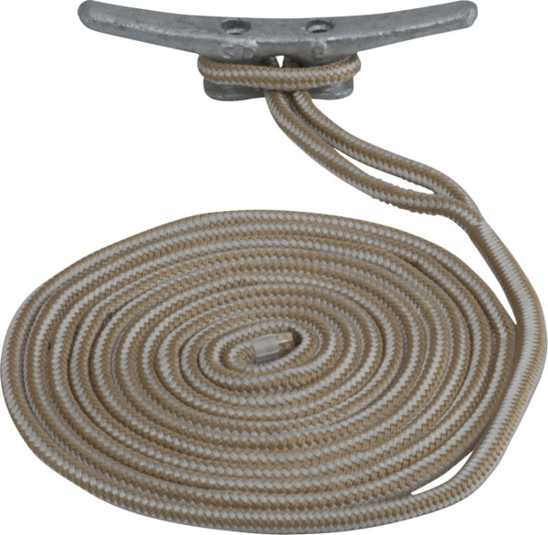 SEADOG DBLE BRAIDD NYL DOCK LINE 1/2"X20  GO/WH 302112020G/W-1