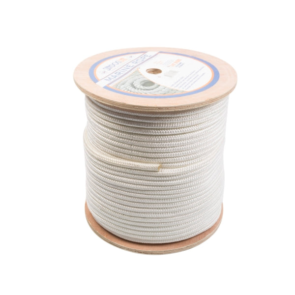 SEADOG DBLE BRAIDED NYL 3/8"X600  - WHITE 302110600WH