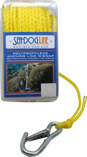 SEADOG POLY PRO ANCHOR LINE SNAP 1/4"X100  YL 304206100YW-1