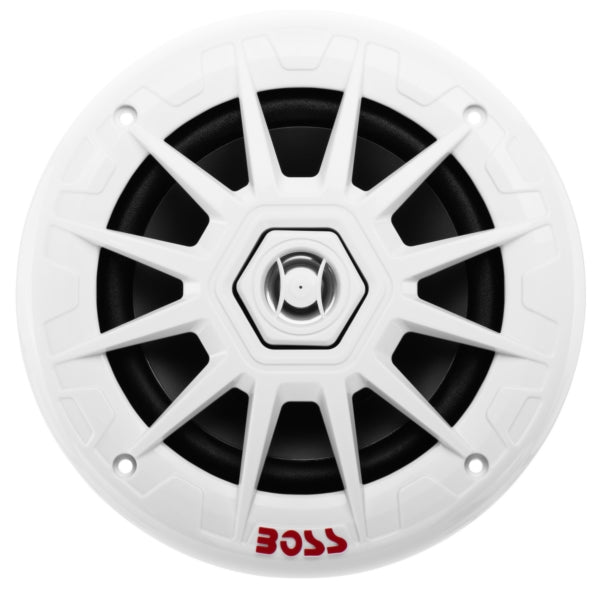 BOSS AUDIO SPEAKER 6.5" W/RBG LED LIGHTS WH QTY2 MRGB65