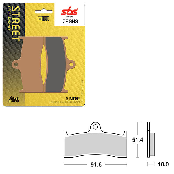 SBS PERFORMANCE HS SINTER BRAKE PAD  6250729100
