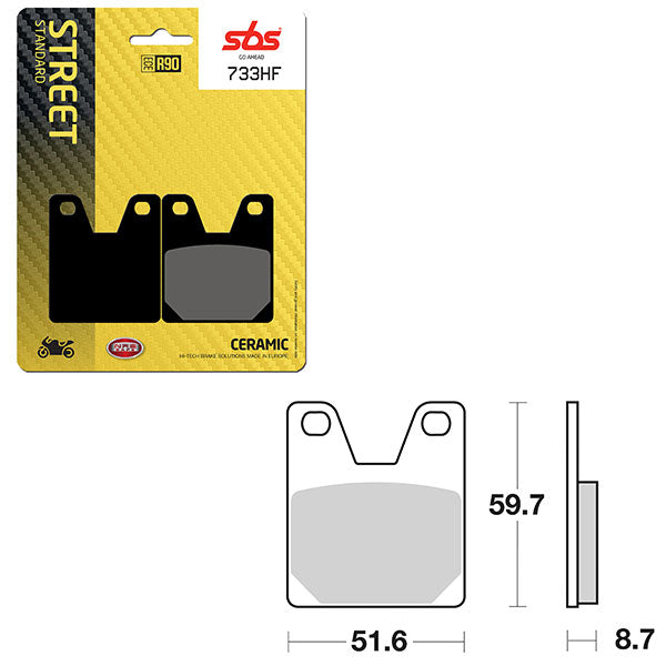 SBS ATV/UTV CERAMIC BRAKE PAD  6190733100