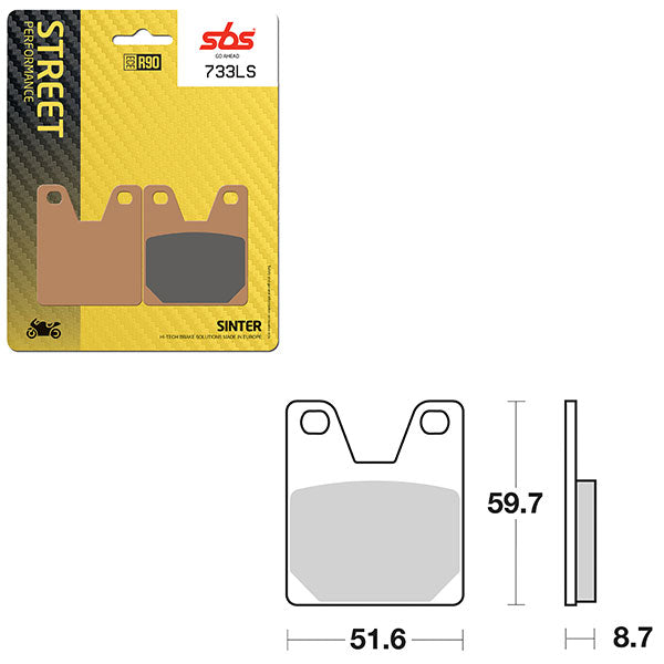SBS PERFORMANCE LS SINTER BRAKE PAD  6260733100
